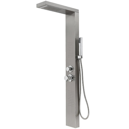 Overhead Douche Systeem – Regendouche – Handdouche – Douchekop Set – Wandmontage – Roestvrij Staal – 15x47x130 cm – Hoge Druk – Compact Design