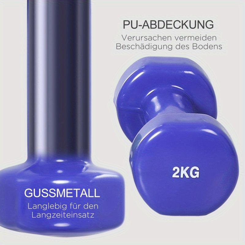 Dumbbells – Halters – Dumbbellset – Verstelbare Gewichten – Fitness Gewichten – 4 Paar 0,5-2 kg – Compact Ontwerp – Draagkoffer Met Antislip Grip