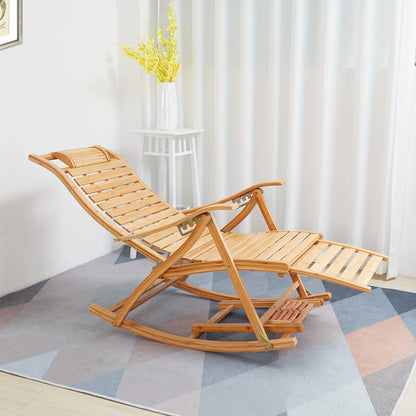 Schommelstoel – Relaxstoel – Fauteuil – Loungestoel – Tuinstoel – Inklapbaar & Verstelbare Rugleuning – Stevig Stalen Frame Met Weerbestendig Kunststof Vlechtwerk – Draagvermogen 200 kg