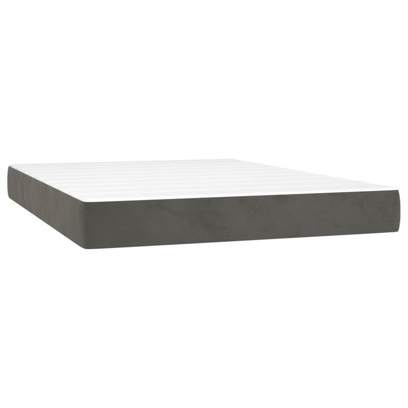 140x200cm Dark Gray Slatted Bed Base with Mattress - Multifunctional Integral Bed Frame, Classic Style, No Electricity Needed, Easy Assembly, Durable & Comfortable Sleep Solution for Small Family Bedrooms, Bedroom Furniture,