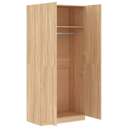 Staande Kledingkast – Kledingkast – Garderobekast – Opbergkast – Linnenkast – Modern Minimalistisch Design – Ruime Opbergruimte – Duurzaam Zacht Hout – Eenvoudige Montage – Variant Bruin