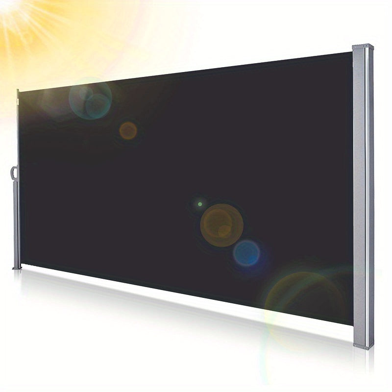 Zijscherm Balkon – Uittrekbaar Windscherm – Privacy Scherm – Zonnescherm – Tuinscherm – 140x300 cm – Stevig Aluminium & Stalen Frame – UV-bestendig met 71-80% Schaduw