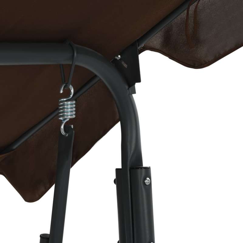 Swing Chair Coffee Brown 170x110x153 cm | Large Dimensions 170x110x153 cm · Sturdy Construction · Adjustable Seat Back · Modern Lounge Element for Gardens/Terraces