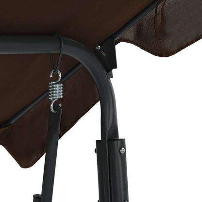 Swing Chair Coffee Brown 170x110x153 cm | Large Dimensions 170x110x153 cm · Sturdy Construction · Adjustable Seat Back · Modern Lounge Element for Gardens/Terraces
