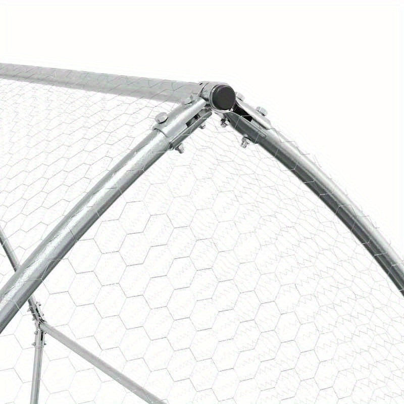 Stainless Steel Small Animal Cage for Puppies & Cats - 200x105x182cm Durable Outdoor Pet Habitat with Ventilation Mesh, Secure Latches & Weather-Resistant Design