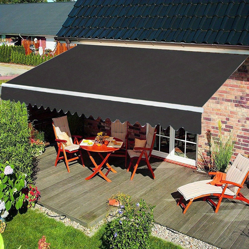 Zonnescherm Balkon – Balkonluifel – Klemmmarkies – Knikarmscherm – Zonwering – Aluminium Frame – 250x200 cm – Handbediening – Donkergrijs