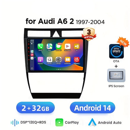 2DIN Multimedia Speler – Android Autoradio – CarPlay Radio – Touchscreen Navigatie – Wifi Audio Systeem – 9 Inch IPS Scherm – Draadloze CarPlay & Android Auto