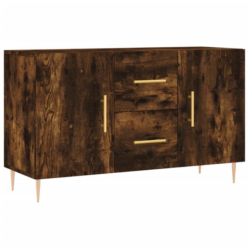 Dressoir – Opbergkast – Ladekast – Buffetkast – Wandkast – Gerookt Eikenkleurig – 100x36x60 cm – Duurzaam Bewerkte Houtafwerking