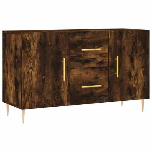 Dressoir – Opbergkast – Ladekast – Buffetkast – Wandkast – Gerookt Eikenkleurig – 100x36x60 cm – Duurzaam Bewerkte Houtafwerking