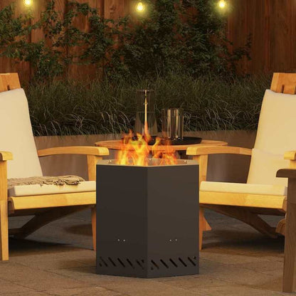 Zwarte Buitenfornuis – Vuurschaal – Houtkachel – Kampvuurplek – Outdoor Firepit – Compact 48x48 cm – Stevig Metalen Design