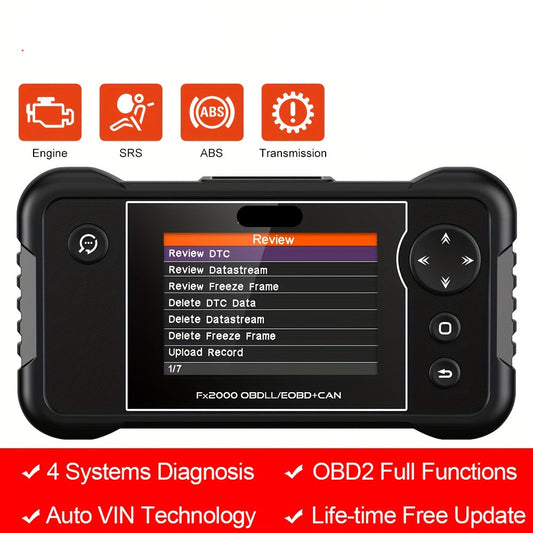 OBD2 Scanner – Auto Diagnosetool – Foutcode Lezer – Motor Scanner – ABS SRS Transmissie – 7 Resetfuncties – AutoVIN Automatische Detectie