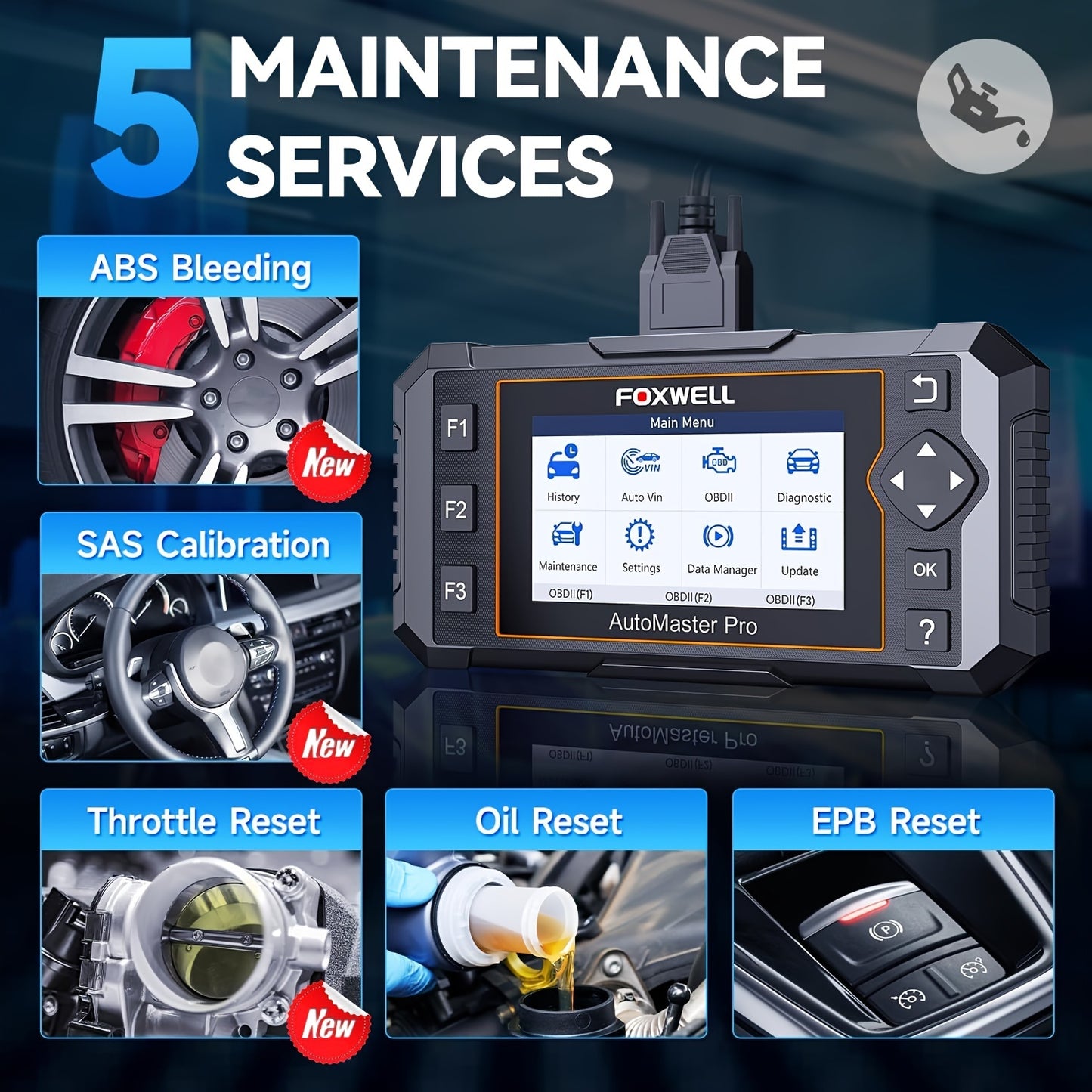 OBD2 Scanner – Diagnosetool Auto – Code Reader – Foutcode Scanner – Auto Diagnose – 4 Systemen Met 5 Servicefuncties – APK Rapport Exporteren