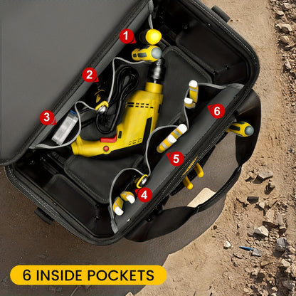 Gereedschapstas – Gereedschapskoffer – Gereedschapstrolley – Opbergtas – Werkplaatswagen – 58 Liter Inhoud – Duurzaam Polyester Met Wielen
