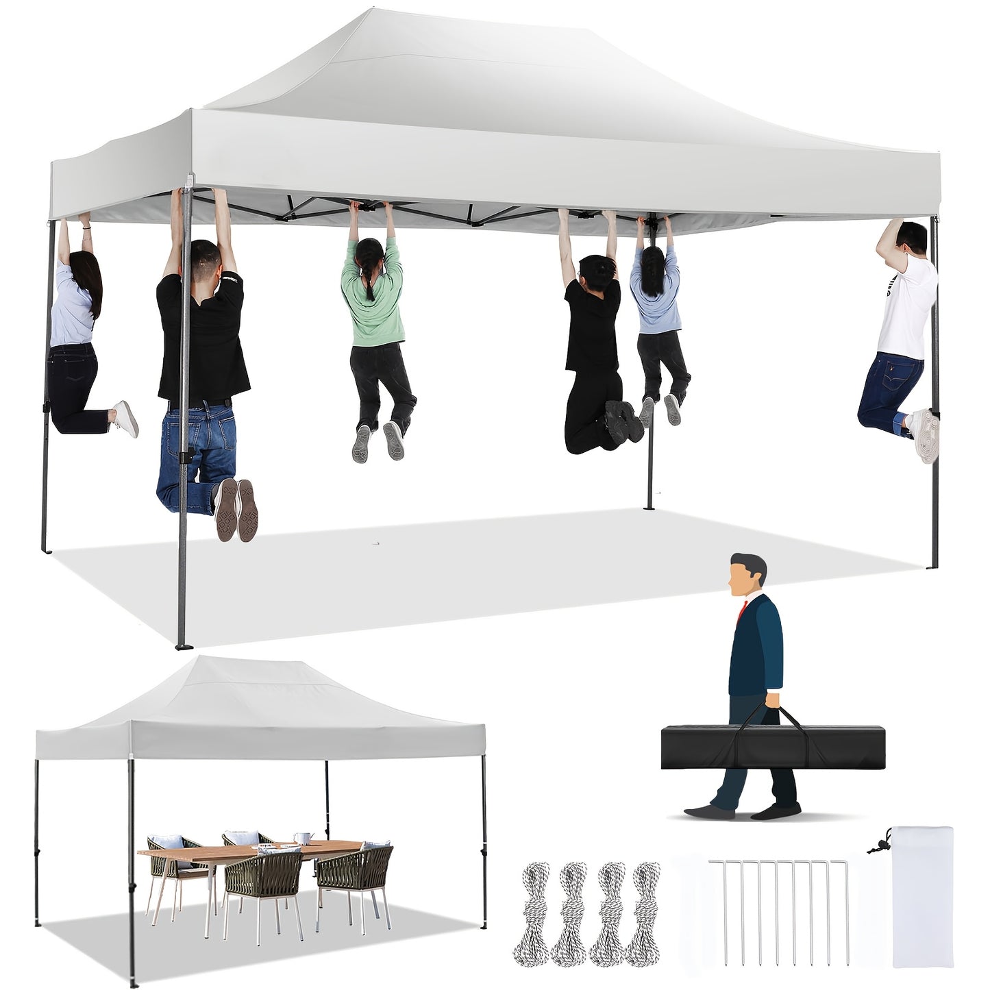 Pop-Up Tent – Partytent – Buitentent – Eventtent – 3X4,5 Meter – Eenvoudige Montage – Stevige Constructie