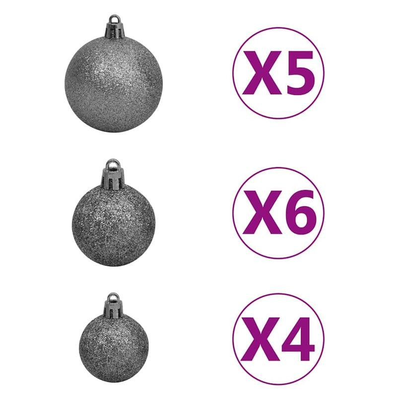 120cm Foldable Artificial Christmas Tree with White & Clear Ornaments - Full Floor Display with Sturdy Black Stand, No Assembly//, Lightweight Portable Design for Living Room, Bedroom, Entryway - Easy Storage, Modern Holiday