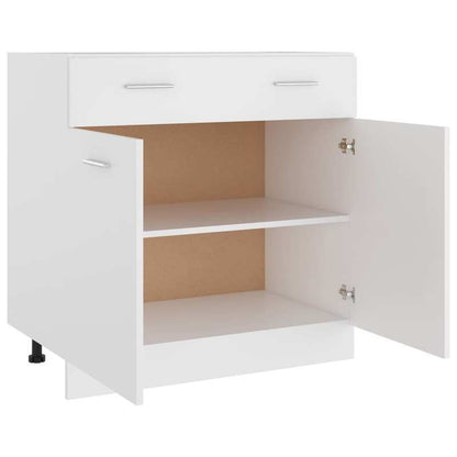 3-Ladenkast – Ladekast – Opbergmeubel – Kledingkast – Dressoir – Wit – 80x46x81,5 CM – Hardhout & Spaanplaat – Direct Gebruiksklaar – Strak en Tijdloos Design