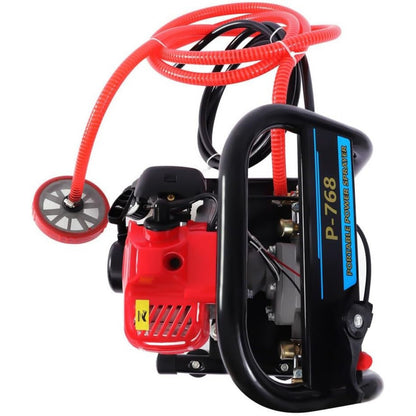 Rugspuit – Spuitmachine – Hogedrukspuit – Sproeier – Kruidenverstuiver – 26cc 2-Takt Motor – Aluminium Behuizing Met 40 Min Bedrijfstijd