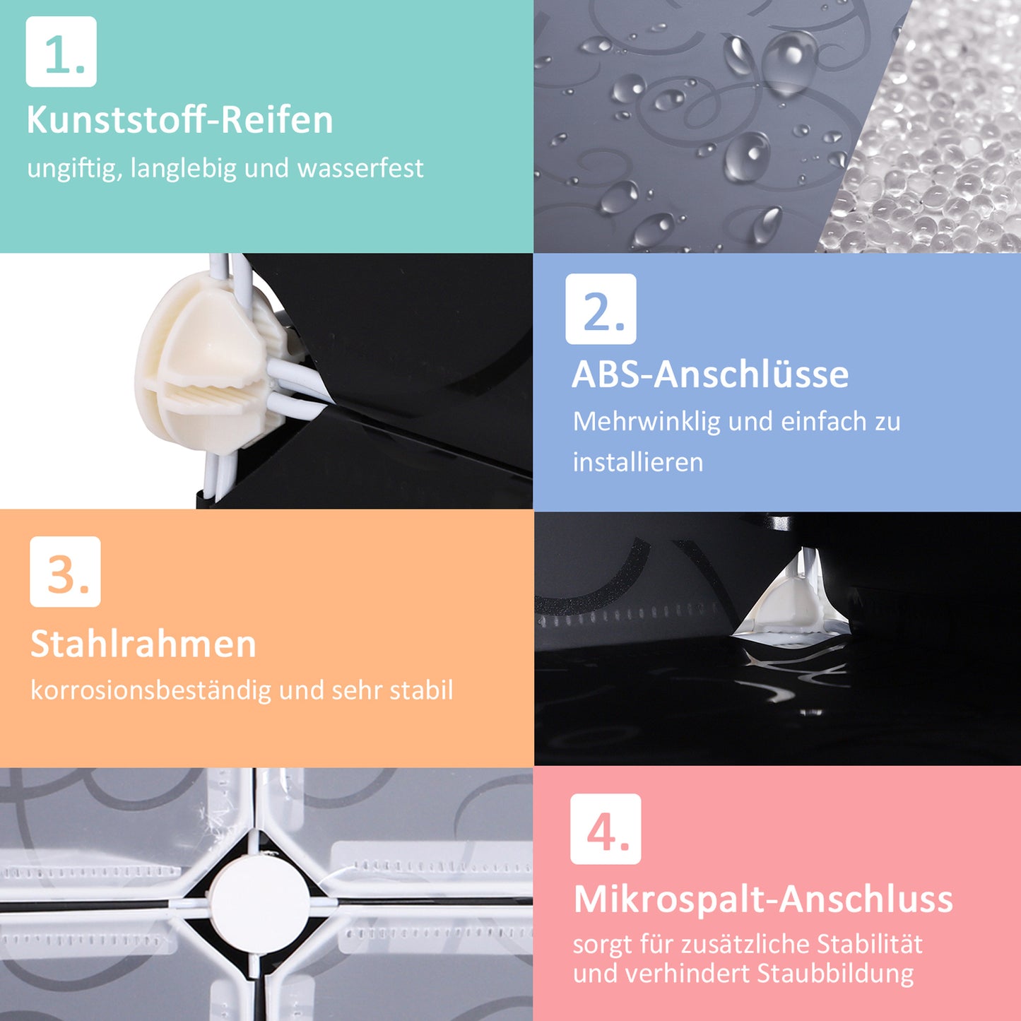 Modulaire Schoenenkast – Schoenopberger – Schoenwand – Schoenrek – Schoenenkast – 32 Paar Schoenen – Stabiel PP Plastic en Metaal