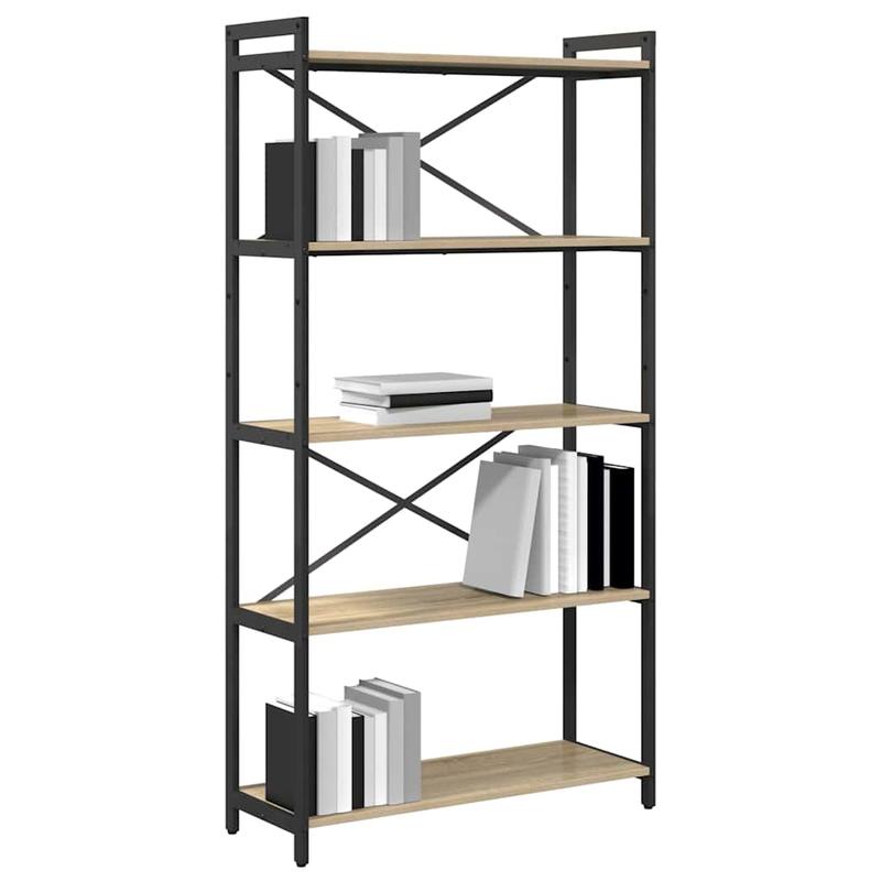 Boekenkast Sonoma eiken 80 x 30 x 153cm Bewerkt hout