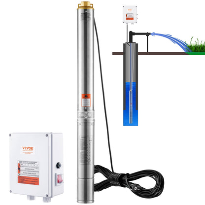 Waterpomp – Dieptepomp – Dompelpomp – Vuilwaterpomp – Watertransporter – Roestvrij Stalen Behuizing – 2200W Krachtige Motor