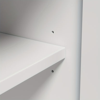 Dressoir – Sideboard – Opbergkast – Kast – Meubel – Wit – 140 cm – Modern Design Met 3D Gebogen Panelen – Verstelbare Planken
