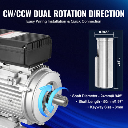 Elektromotor – Elektrische Motor – Motor – AC Motor – 1.1 kW Vermogen – 2800 RPM Toerental