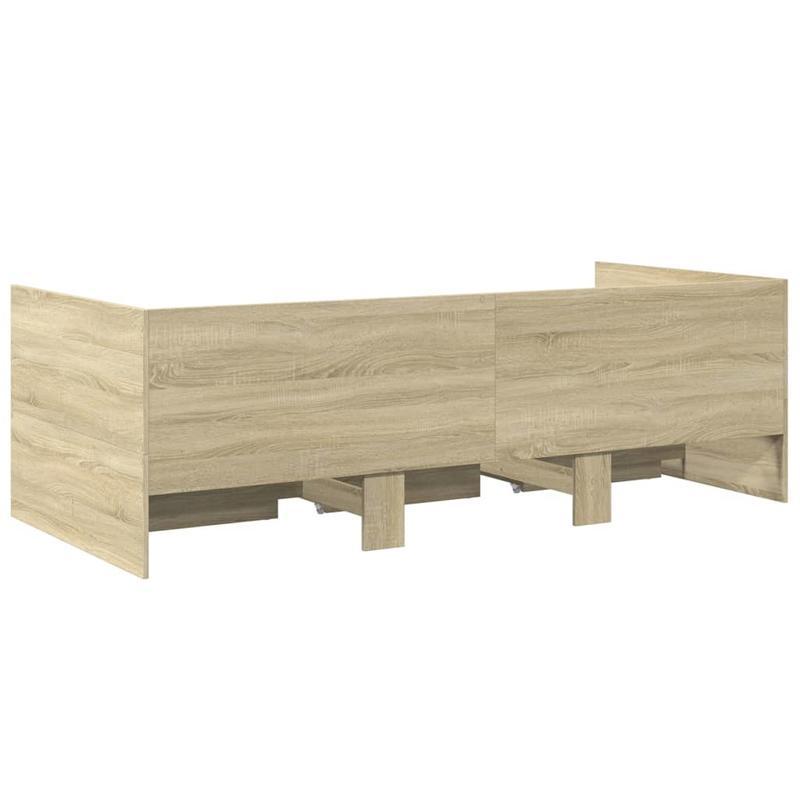 Bedbank – Daybed – Slaapbank – Logeerbed – Sofa – Sonoma Eiken – 75x190 cm – Met Opberglades