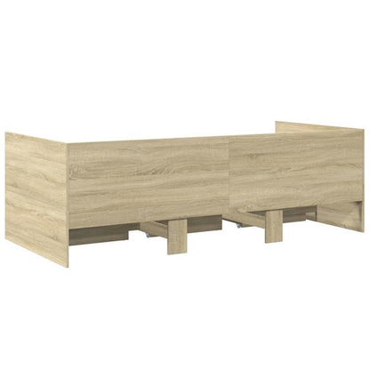 Bedbank – Daybed – Slaapbank – Logeerbed – Sofa – Sonoma Eiken – 75x190 cm – Met Opberglades