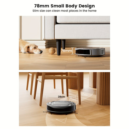 Robotstofzuiger – Dweilrobot – Stofzuigrobot – Automatische Stofzuiger – Draadloze Zuigrobot – 4000 Pa Zuigkracht – Slimme Navigatie Met Wifi & Alexa