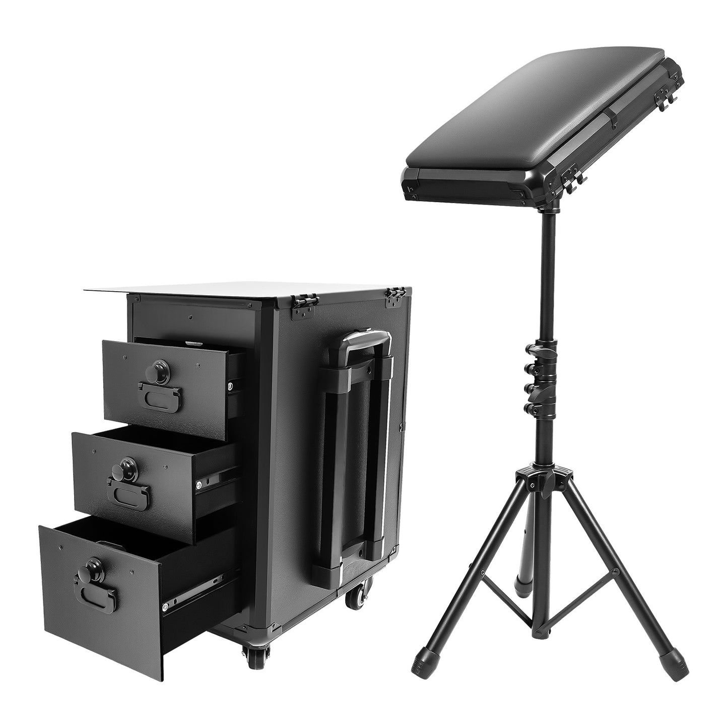Rolling Makeup Case, Makeup Case with 4 Universal Wheels, Makeup Case with Combination Lock