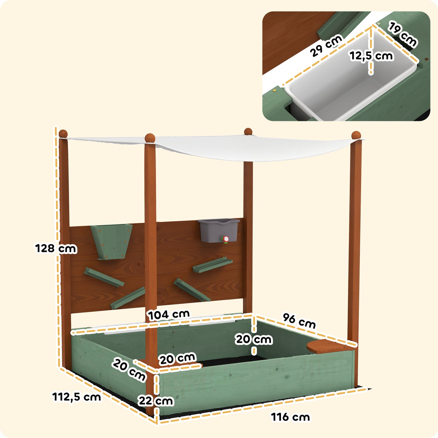 Tuinset Bistro – 3-delige Tuinmeubelset – Rattan Tuinstoelen – Koffietafel Set – Geel – Compact Formaat – Weerbestendig Materiaal