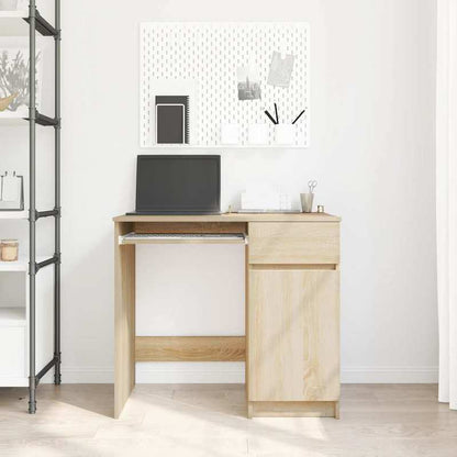 Bureau – Schrijftafel – Computertafel – Werkplek – Kantoormeubel – Sonoma Eiken – Compact 86x49x76 cm – Stevig Spaanplaat