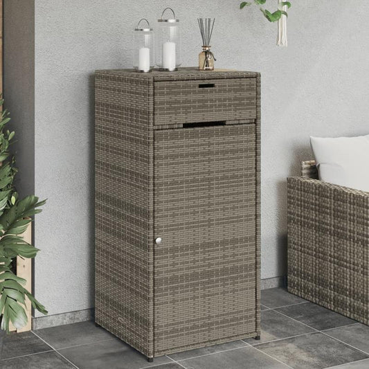 Houten Tuinkast – Opbergkast – Bergingkast – Staande Kast – Grijze Armoire – Vergrendelbare Planken – Duurzaam & Eenvoudige Montage – 55x55x111 cm
