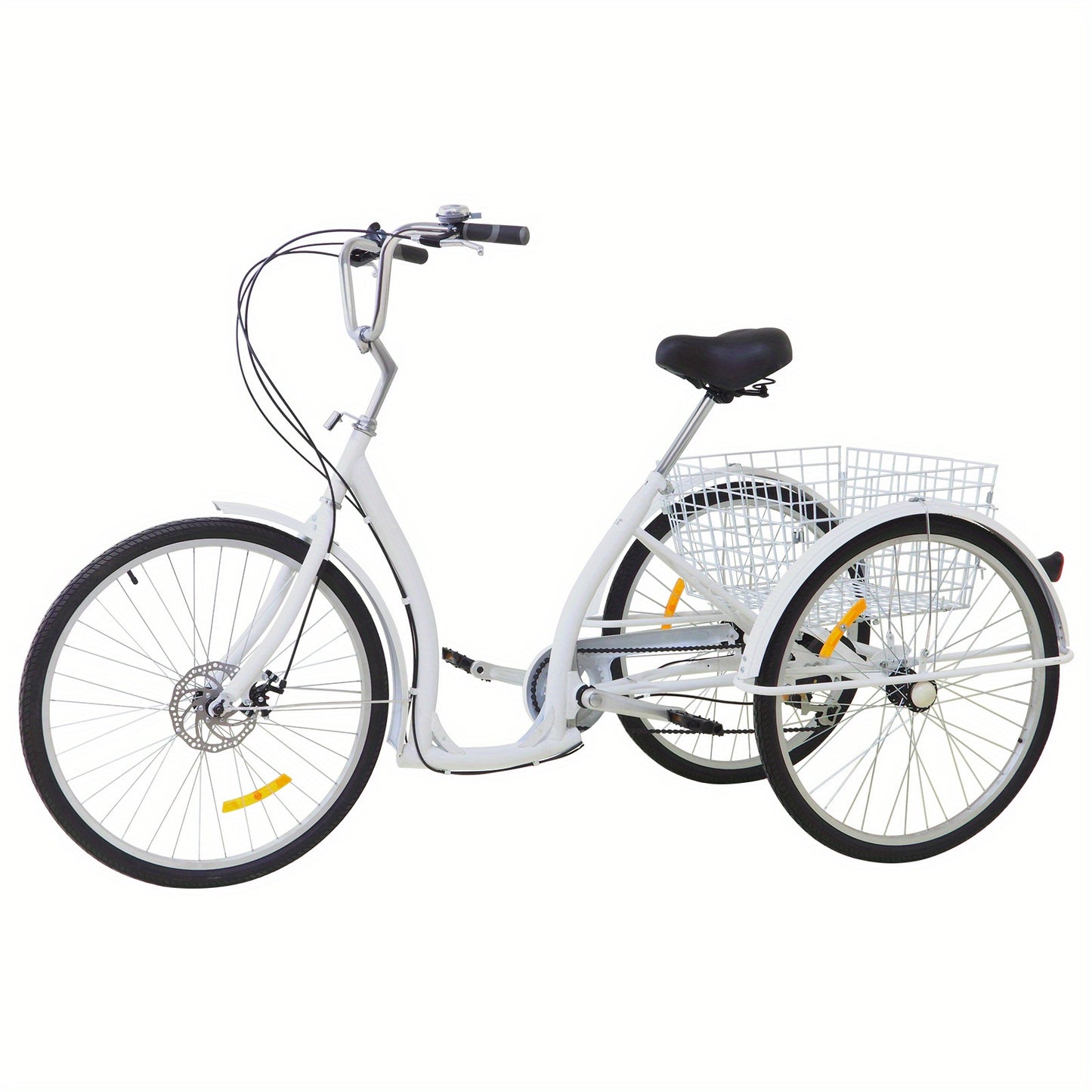 Stadsfiets – Fiets Voor Volwassenen – Comfortabele Stadsfiets – Functionele Fiets – Urban Bike – 6 Versnellingen – Schijfrem & Voormand – Wit