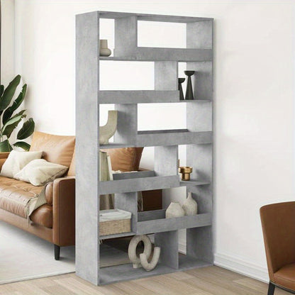 Room Divider 100X33X187.5 Cm Treated Wood Concrete Gray