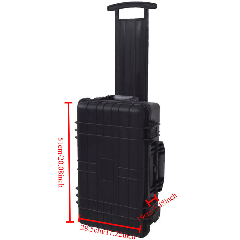 Gereedschapstas met Wielen – Gereedschapskoffer – Opbergtas – Gereedschapsrugzak – Rolwagen – Duurzaam Polypropyleen & ABS – Foam Binnenkant Bescherming – 56 x 35 x 23 cm