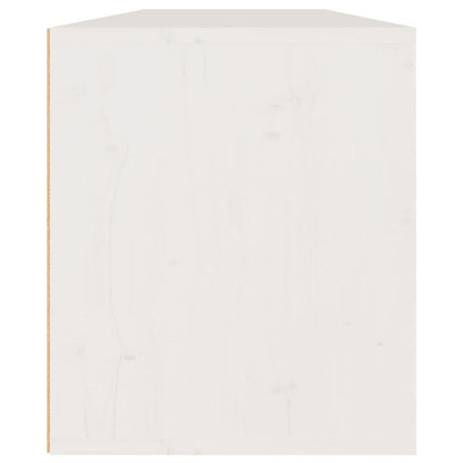 Wandplank – Opbergplank – Wandkast – Muurkast – Houten Wandplank – Set 2 Stuks Wit – Massief Grenen Hout – 60x30x35 cm