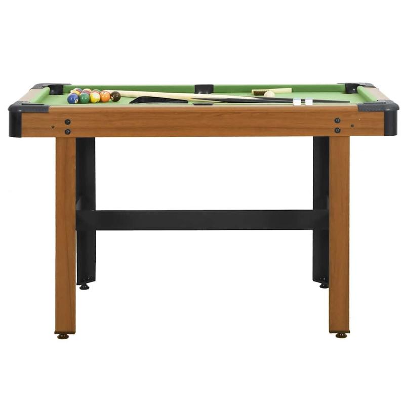 Biljarttafel – Speeltafel – Pooltafel – Spelbord – Houten Tafel – Compact Formaat 122x61x76 cm – Duurzaam Hout – Warme Bruine Kleur