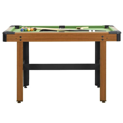 Biljarttafel – Speeltafel – Pooltafel – Spelbord – Houten Tafel – Compact Formaat 122x61x76 cm – Duurzaam Hout – Warme Bruine Kleur