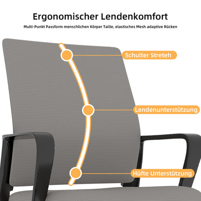 Bureaustoel – Ergonomische Stoel – Office Chair – Kantoorstoel – Draaistoel – 360° Draaibaar – Verstelbare Zithoogte – Met Metalen Frame – Comfortabel Kussen