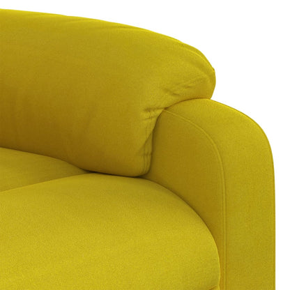 Fauteuil – Relaxstoel – Zetel – Elektrische Stoel – Draaifauteuil – Verstelbaar Tot 135 Graden – Met 6-Punts Massagefunctie – Geel Velvet