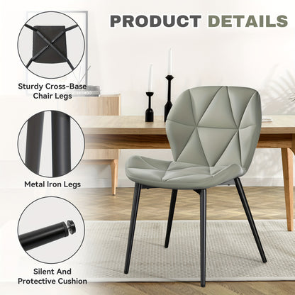 Eetkamerstoelen – Stoelen – Kuipstoelen – Barkrukken – Designstoelen – Set van 2 Mid-Century – Boucle Bekleding – Metalen Frame