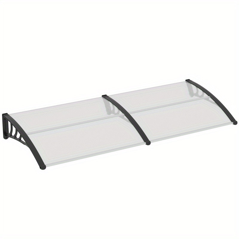 Deurkapje – Deurafdak – Deuroverkapping – Regendoek – Afdakje – Transparant Polycarbonaat – 195x75x23 cm – UV-Bescherming en Weerbestendig