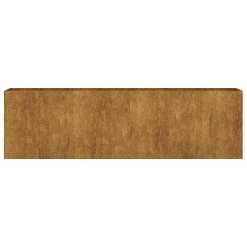 Plantenbak – Bloembak – Tuinbak – Moestuinbak – Kweekbak – Cortenstaal – Verhoogde plantenbak 280x40x80 cm – Weerbestendig en Duurzaam