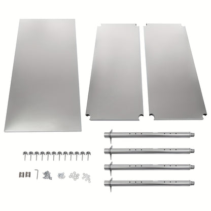 Werktafel – Werkbank – Keukentafel – RVS tafel – Prep tafel – 3-laags Opbergniveau – 119x61 cm – 201 Roestvrij Staal – Draagkracht 99,8 kg