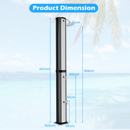 Buitendouche – Tuindouche – Solardouche – Zwembad Douche – Pooldouche – 227 cm Hoog – Zonne-energie Warm Water