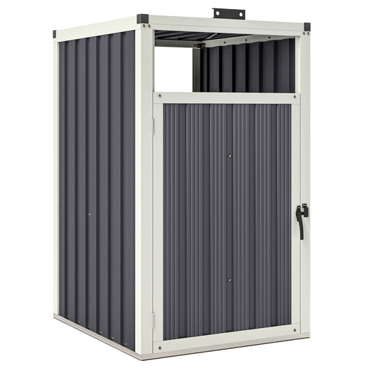 Afvalbak Opbergbox – Afvalcontainer Behuizing – Afvalcontainer Kast – Buitenafvalbak Opbergbox – Afvalbak Schuur – Voor 1x 240L Container – Gegalvaniseerd Staal – Weerbestendig Ontwerp