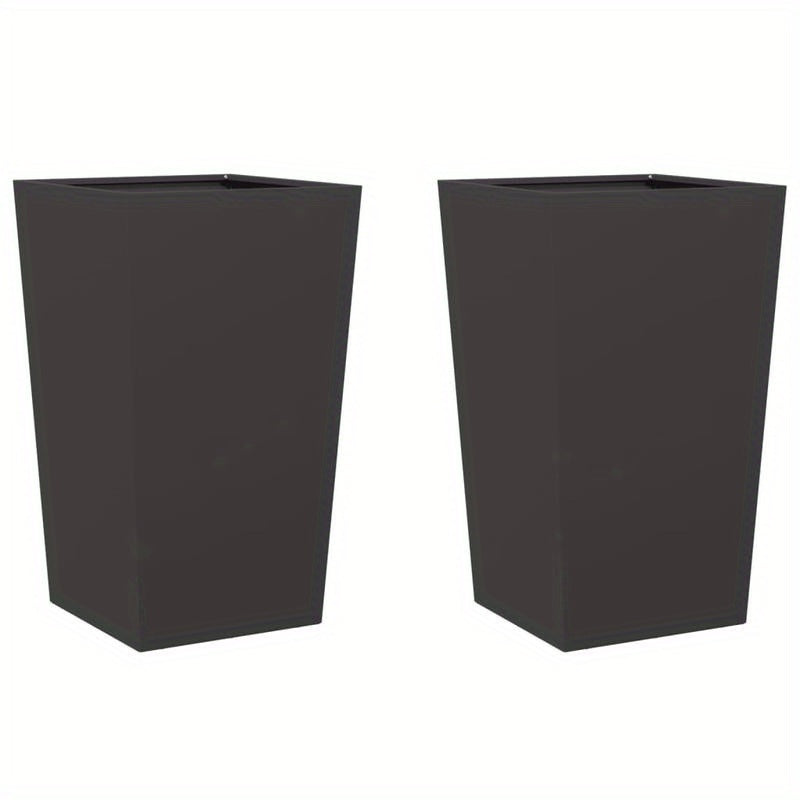 Easy to assemble modern and simple Planters 2pcs black 45x45x75cm steel backyard high-quality flower box kit