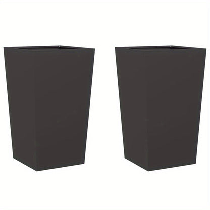 Easy to assemble modern and simple Planters 2pcs black 45x45x75cm steel backyard high-quality flower box kit
