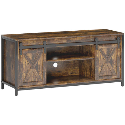 Tv-meubel – Tv-stand – Tv-kast – Tv-meubelkast – Lowboard – Modern Bruin – Geschikt voor tot 60 inch – Kabelmanagement en ruime opbergruimte